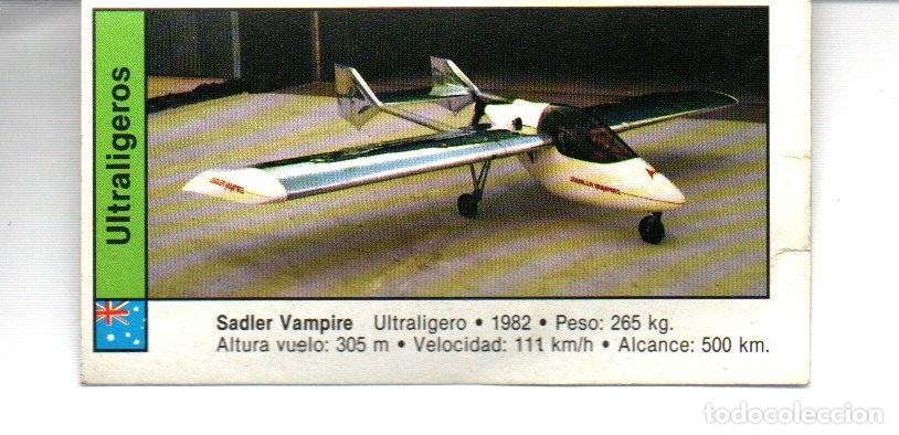 Coleccionismo Cromos antiguos: CROMO DE AVIONES SADLER VAMPIRE AUSTRALIA N &ordm; 91 ULTRALIGEROS
