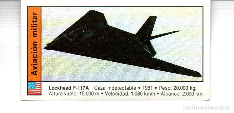 Coleccionismo Cromos antiguos: CROMO DE AVIONES CASA LOCKHEED F- 117 A AVIACI&Oacute;N MILITAR ESTADOS UNIDOS