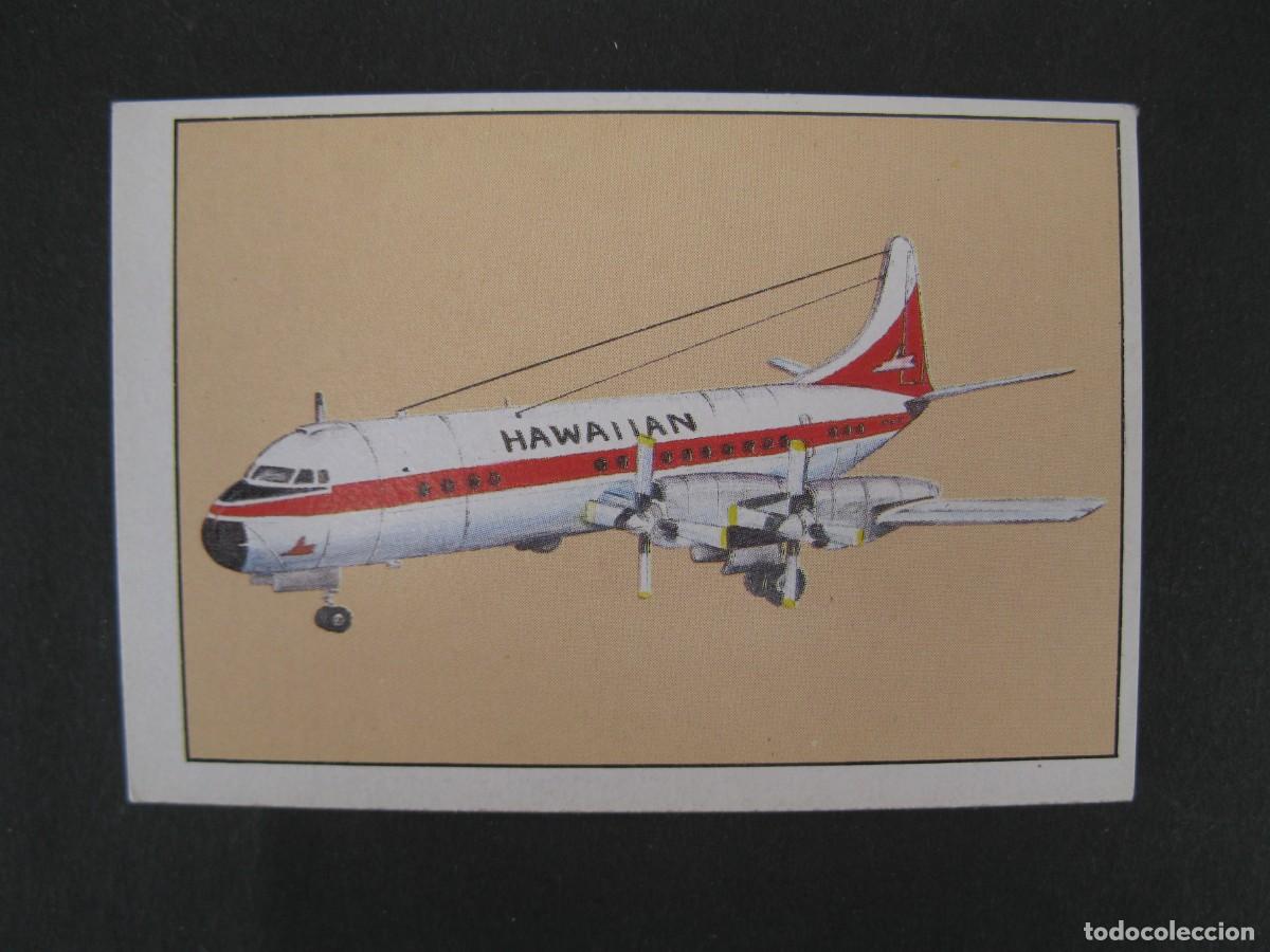 Coleccionismo Cromos antiguos: GRAN HISTORIA DE LA AVIACI&Oacute;N - CROMO N&ordm; 120 - LOCKHEED L-188 ELECTRA - SARPE - NUNCA PEGADO.