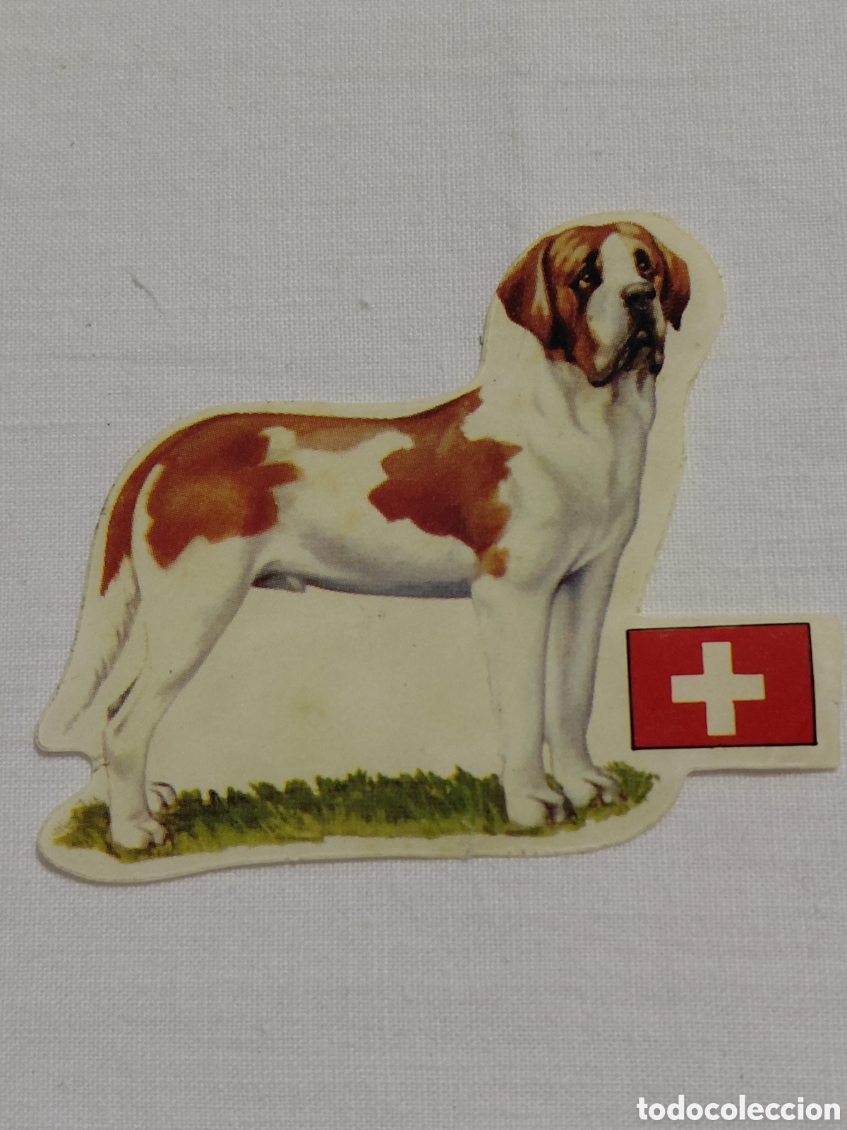 Coleccionismo Cromos antiguos: CROMO STICKERS LOS PERROS SUS RAZAS Y SU ORIGEN PAN RICO N&ordm; 79 SAN BERNARDO PELO RASO SUIZA