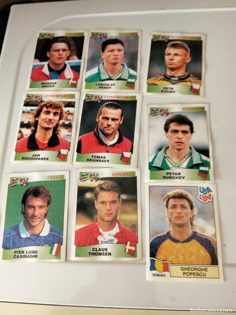 Coleccionismo Cromos antiguos: Lote 9 cromos futbol euro 96 y usa 94