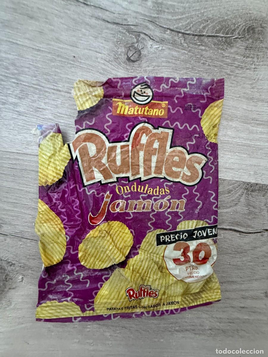 Coleccionismo Cromos antiguos: Bolsa vac&iacute;a envoltorio Ruffles Matutano jam&oacute;n