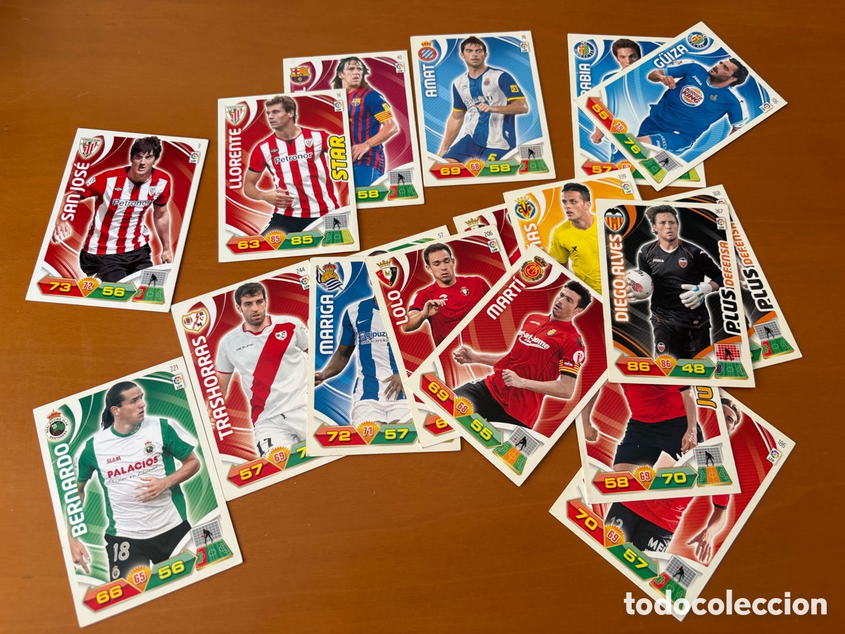 Coleccionismo Cromos antiguos: LOTE DE 18 CROMOS DE FUTBOL LIGA 2011 12 PANINI
