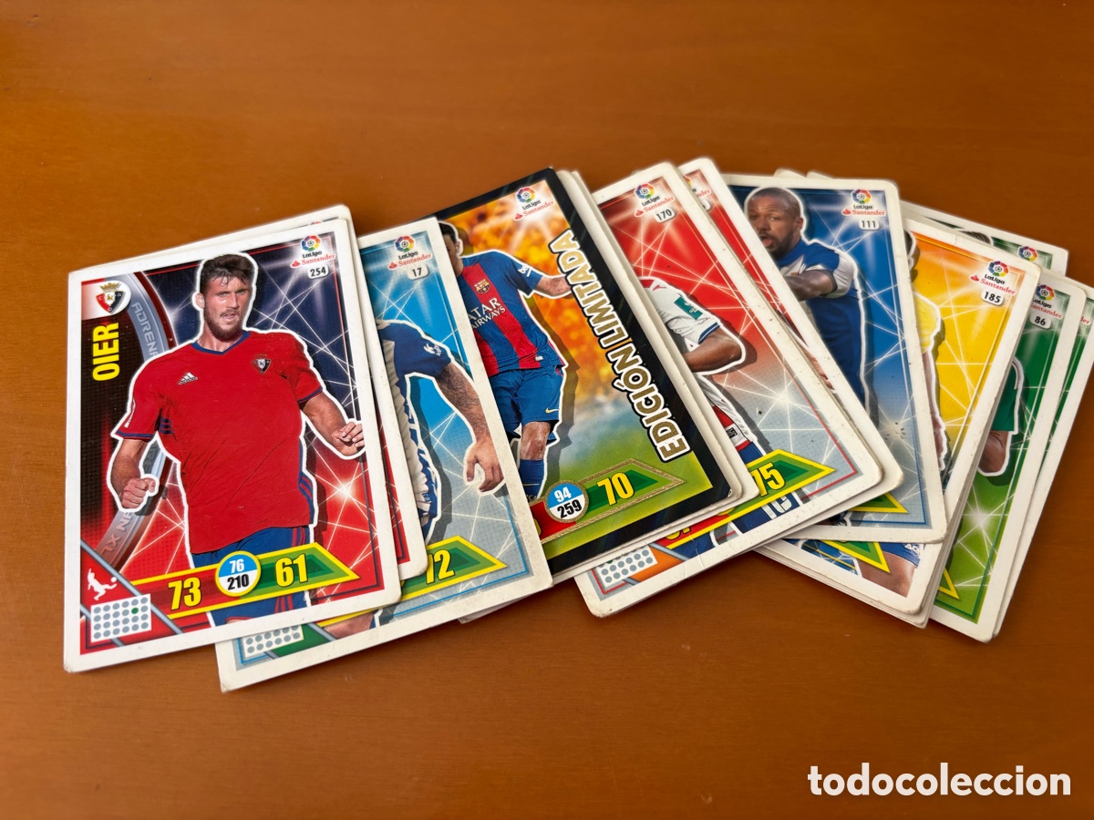 Coleccionismo Cromos antiguos: LOTE 14 CROMOS DE FUTBOL LIGA 16 17 PANINI