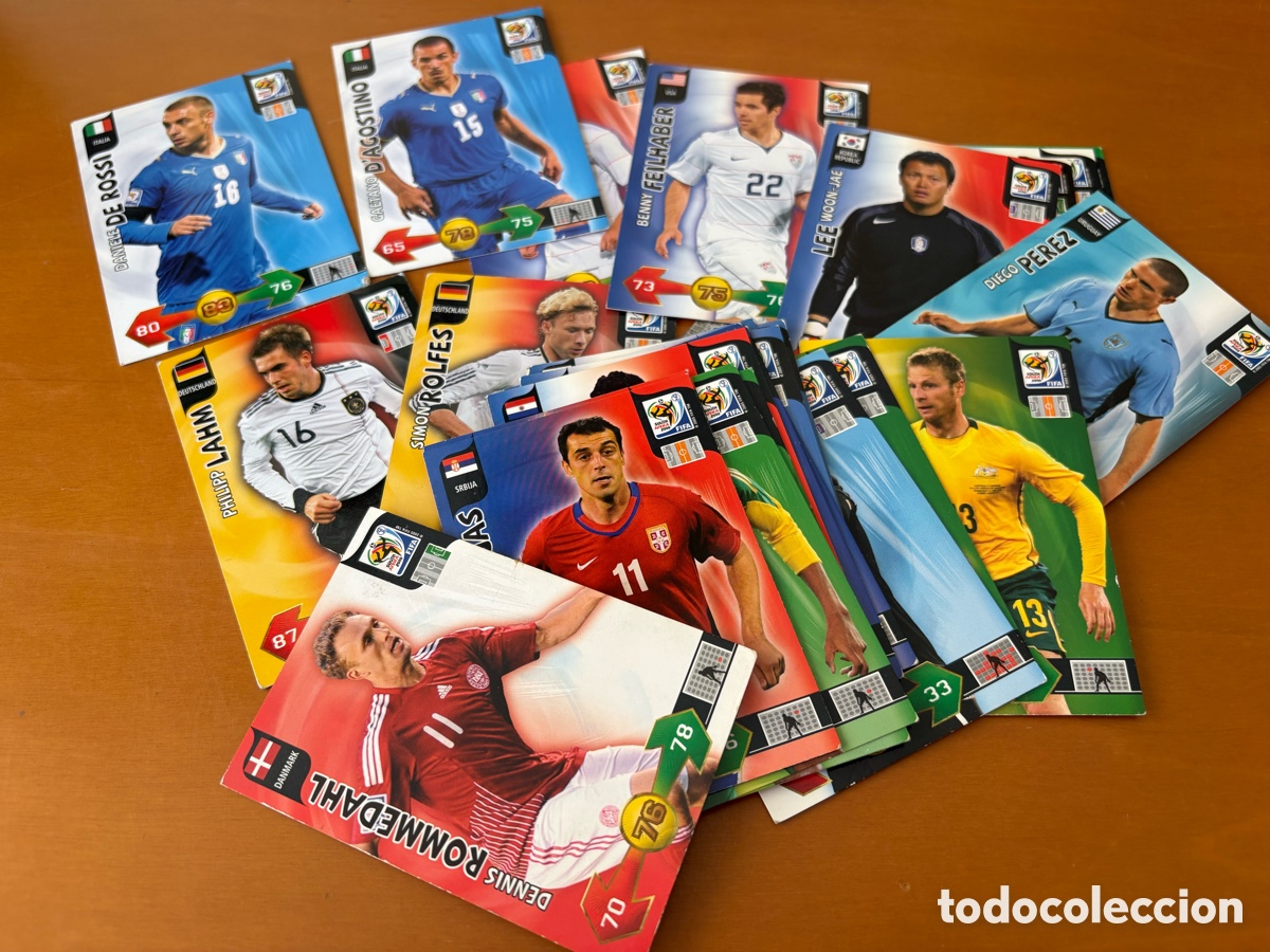 Coleccionismo Cromos antiguos: LOTE DE 27 CROMOS DE FUTBOL COPA 2010 FIFA WORLD CUP SOUTHAMPTON &Aacute;FRICA PANINI OFFICIAL TRADING CARD