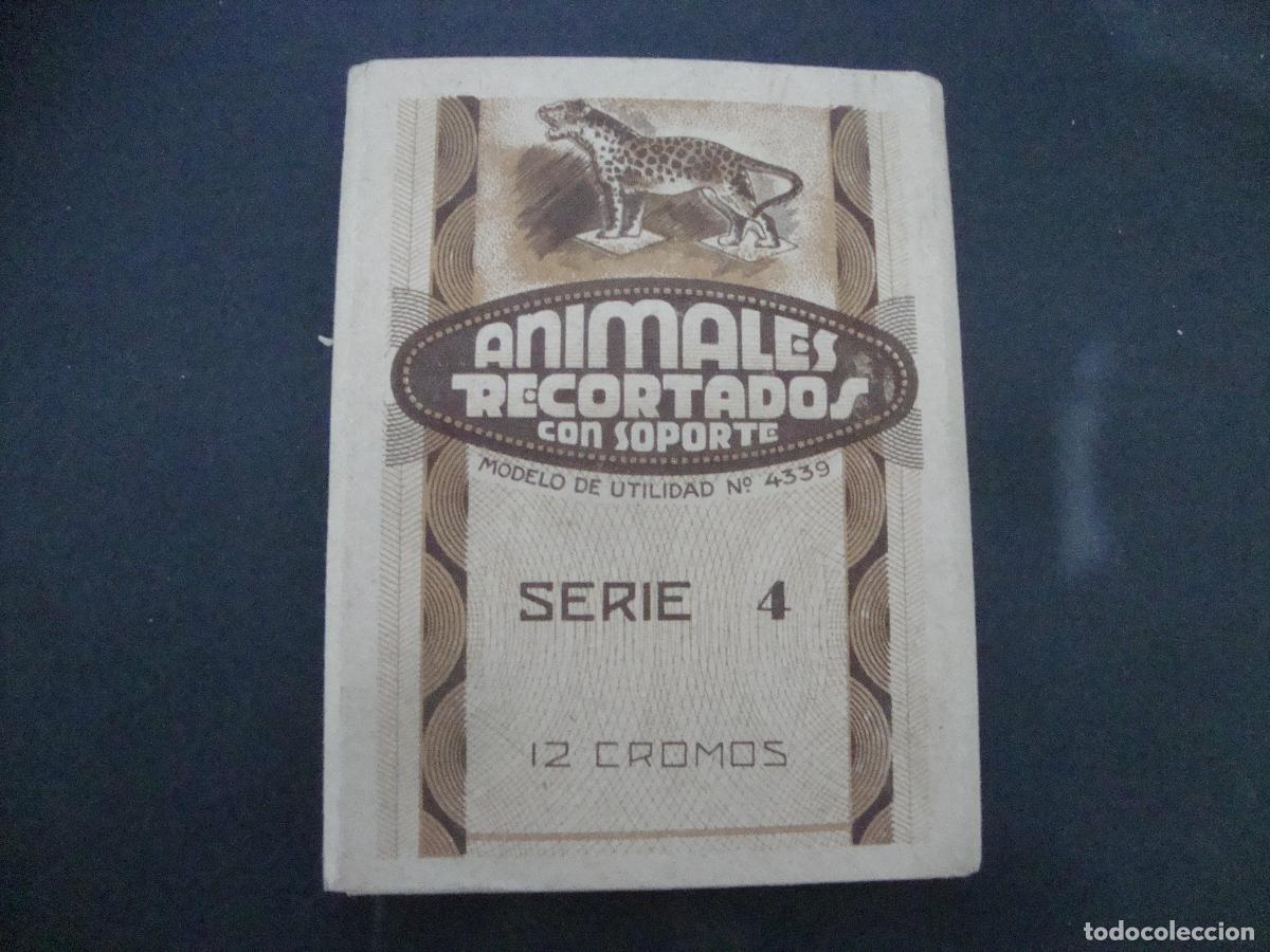 Coleccionismo Cromos antiguos: ANIMALES RECORTADOS CON SOPORTE 12 CROMOS COMPLETA SERIE 4