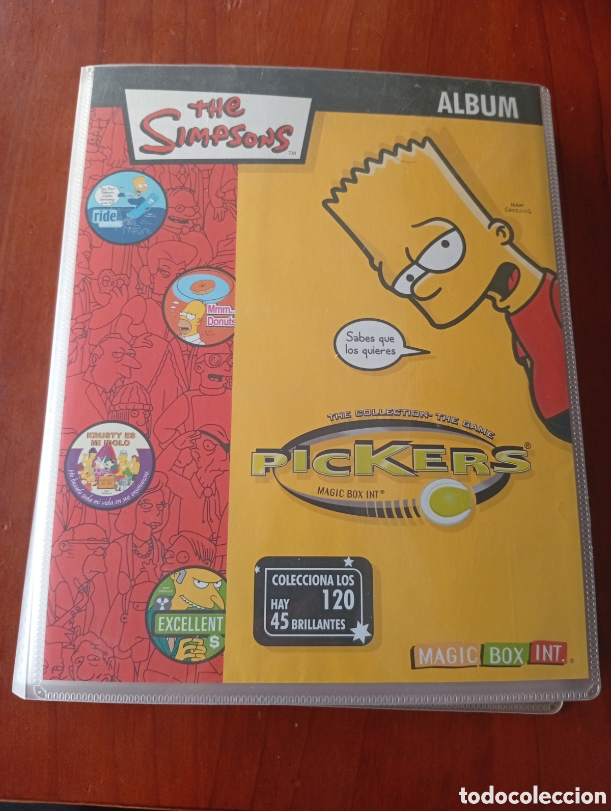 Coleccionismo cromos antiguos: ALBUM THE SIMPSONS TAZO TAZOS PICKERS MAGIC BOX INC 2005 INCOMPLETO