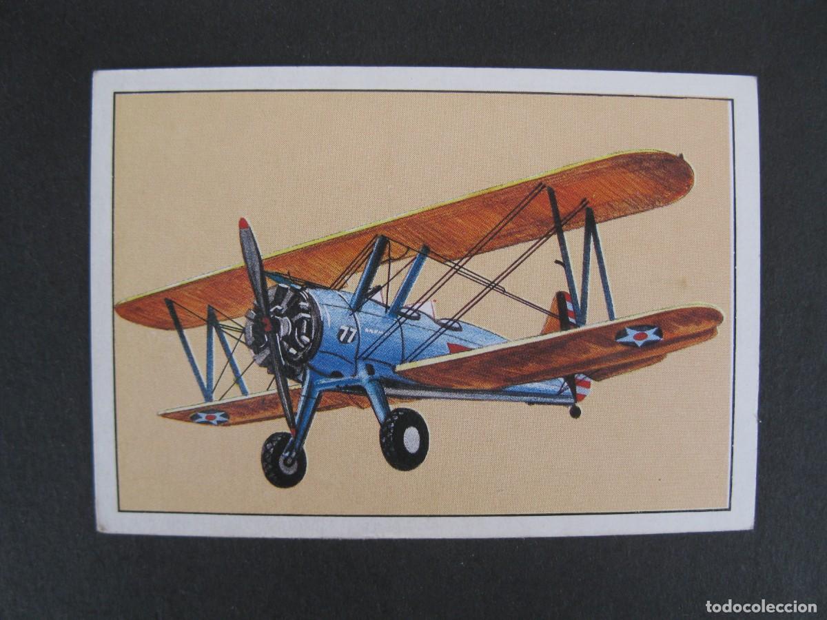 Coleccionismo Cromos antiguos: GRAN HISTORIA DE LA AVIACI&Oacute;N - CROMO N&ordm; 61 - BOEING STERMAN PT-17 KAYDET - SARPE - NUNCA PEGADO.