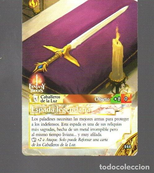 Coleccionismo Cromos antiguos: CROMO DE FANTAS Y RIDERS ESPADA LEGENDARIA N&ordm; 244 DEL A&Ntilde;O 2018 PANINI