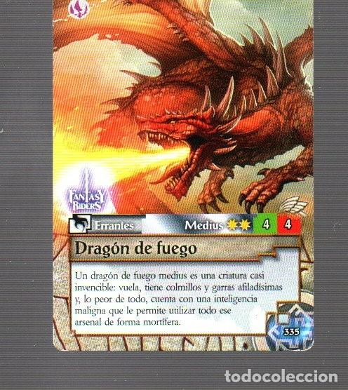 Coleccionismo Cromos antiguos: CROMO DE FANTAS Y RIDERS DRAG&Oacute;N DE FUEGO N&ordm; 335 DEL A&Ntilde;O 2018 PANINI