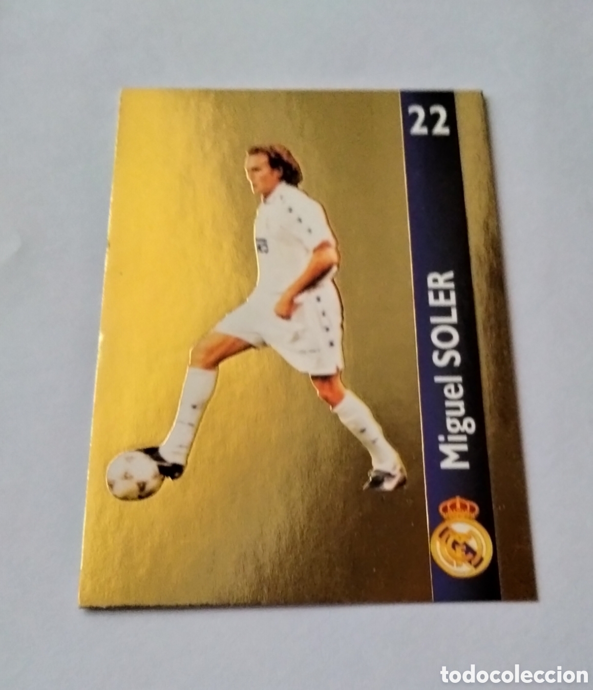 Coleccionismo Cromos antiguos: SOLER # 169 REAL MADRID ORO FICHA 1902/1996 MAGIC BOX