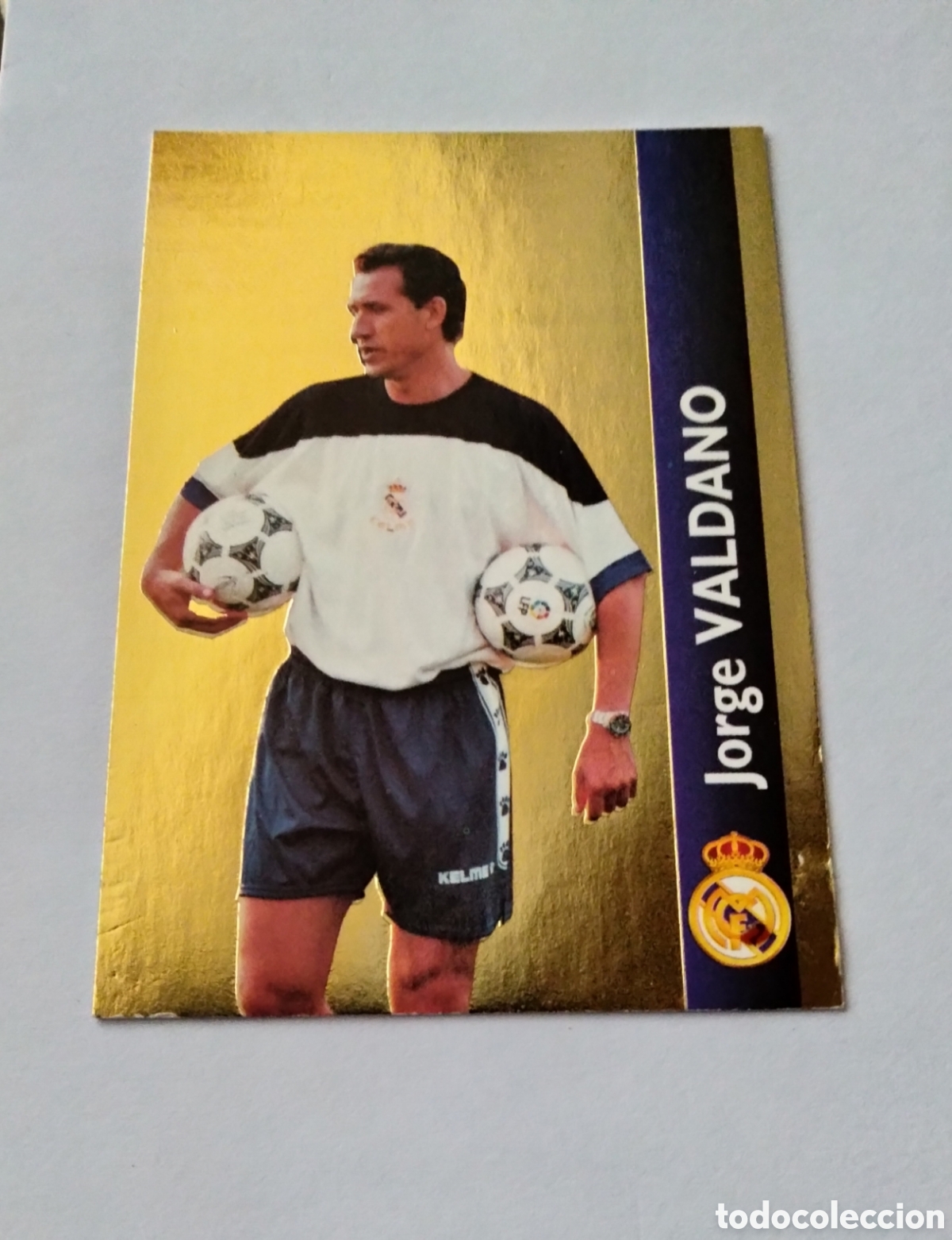 Coleccionismo Cromos antiguos: VALDANO # 125 REAL MADRID ORO FICHA 1902/1996 MAGIC BOX