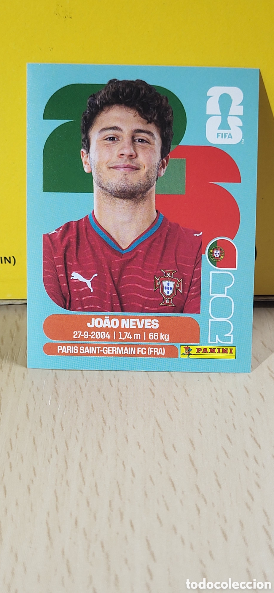 Collectionnisme Cartes &agrave; collectionner anciennes: JOAO NEVES PORTUGAL POR N&ordm; 14 FIFA WORLD CUP 2026 PANINI MUNDIAL FIFA WORLD CUP