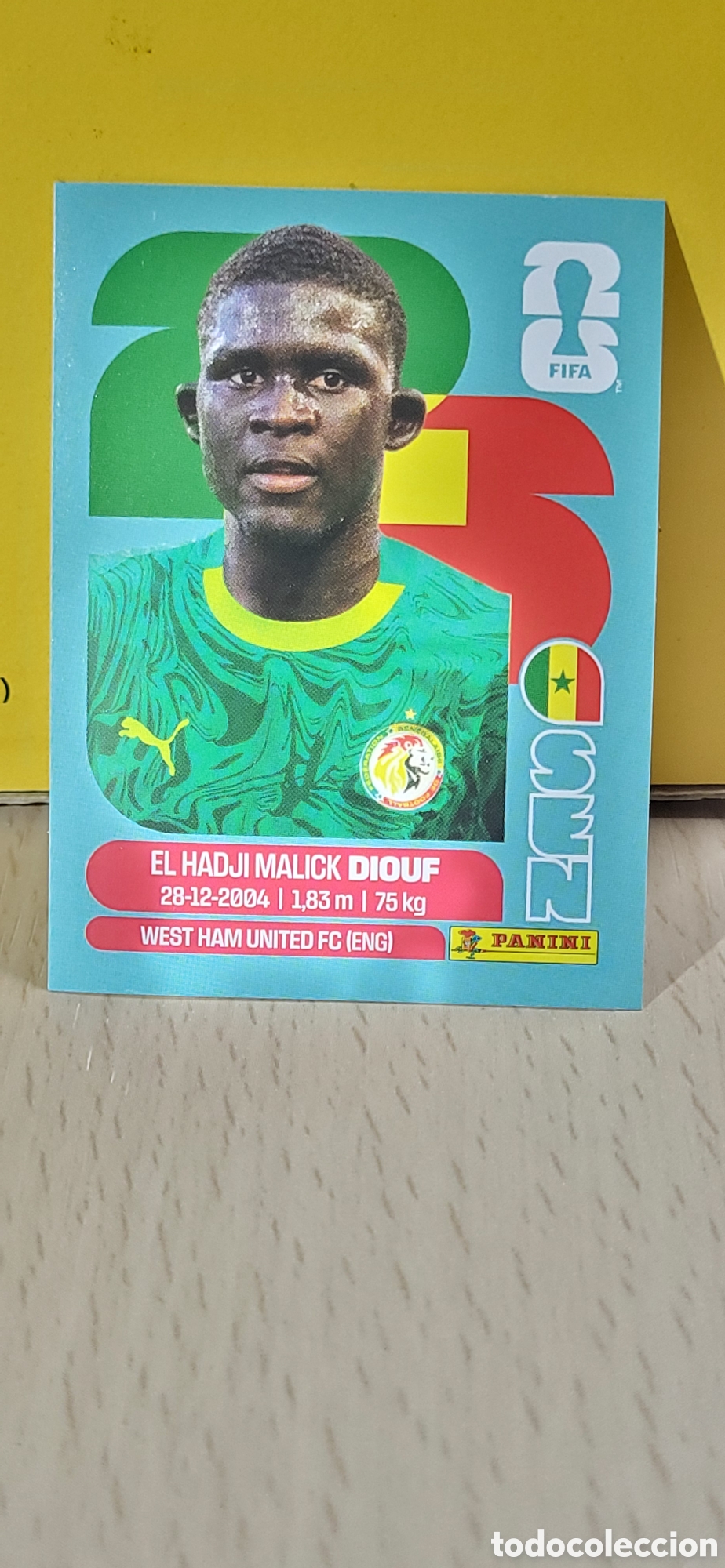 Collectionnisme Cartes &agrave; collectionner anciennes: DIOUF SENEGAL SEN N&ordm; 7 FIFA WORLD CUP 2026 PANINI MUNDIAL FIFA WORLD CUP