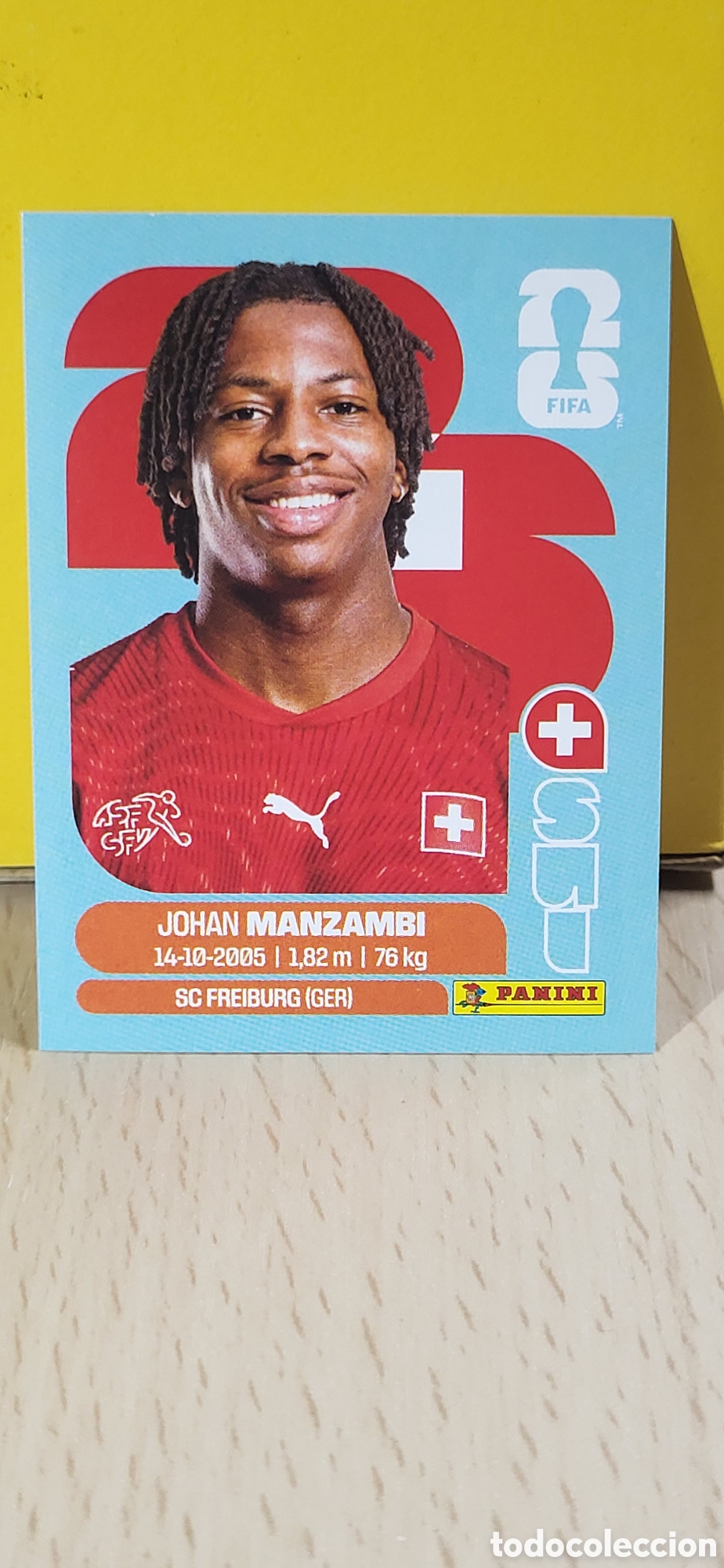 Collectionnisme Cartes &agrave; collectionner anciennes: MANZAMBI SUIZA SUI N&ordm; 15 FIFA WORLD CUP 2026 PANINI MUNDIAL FIFA WORLD CUP