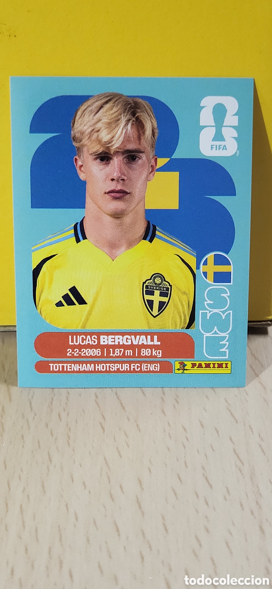 Coleccionismo Cromos antiguos: BERGVALL SUECIA SWE N&ordm; 8 FIFA WORLD CUP 2026 PANINI MUNDIAL FIFA WORLD CUP