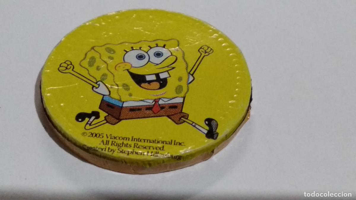 Coleccionismo Cromos antiguos: chocolatina MONEDA 2005 bob esponja