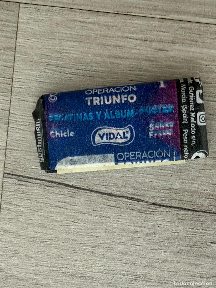 Coleccionismo Cromos antiguos: Chicle cerrado sin abrir de Operaci&oacute;n Triunfo OT de Vidal