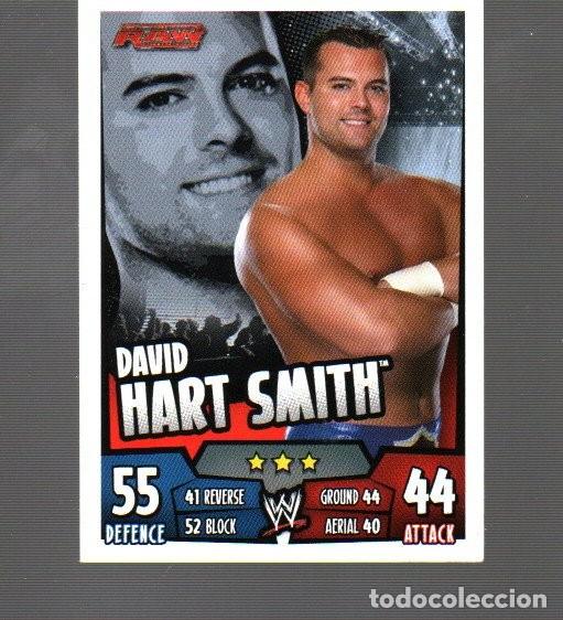 Coleccionismo Cromos antiguos: CROMO DE TOPPS SLAM ATTAX TRADING CARD GAME RUMBLE DAVID HART SMITH RAW N&ordm;44