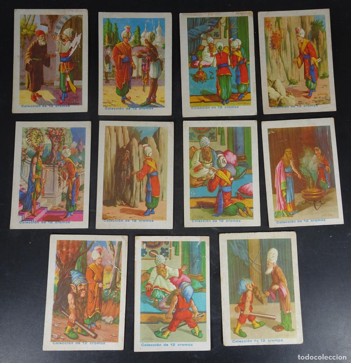 Coleccionismo Cromos antiguos: LAS MIL Y UNA NOCHES 11 CROMOS de 12, CHOCOLATES COMET, FIGUERAS, VER FOTOS