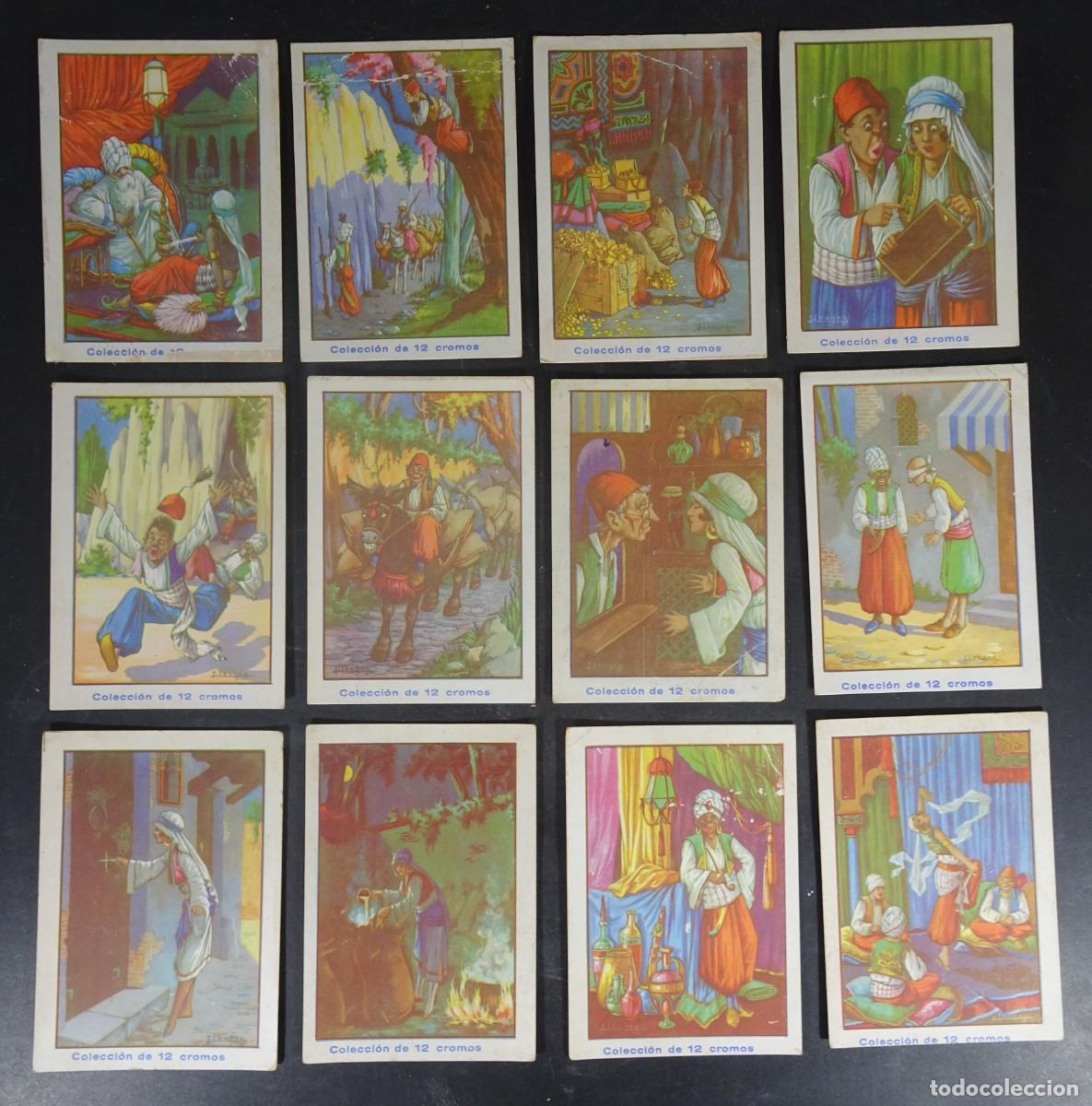 Coleccionismo Cromos antiguos: LAS MIL Y UNA NOCHES COMPLETO 12 CROMOS, CHOCOLATES COMET, FIGUERAS, VER FOTOS