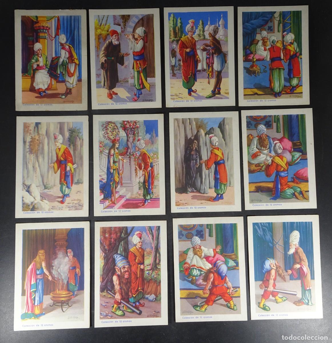 Coleccionismo Cromos antiguos: LAS MIL Y UNA NOCHES COMPLETO 12 CROMOS, VER FOTOS