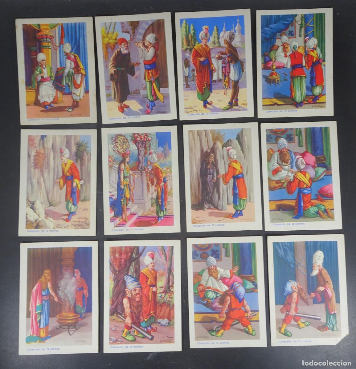 Coleccionismo Cromos antiguos: LAS MIL Y UNA NOCHES COMPLETO 12 CROMOS, VER FOTOS