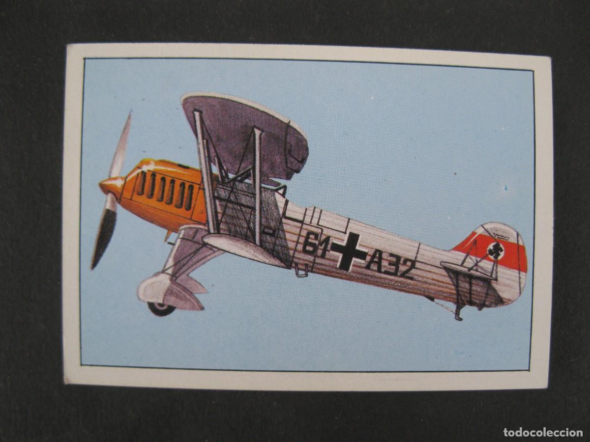Coleccionismo Cromos antiguos: GRAN HISTORIA DE LA AVIACI&Oacute;N - CROMO N&ordm; 56 - HEINKEL HE.51 - SARPE - NUNCA PEGADO.