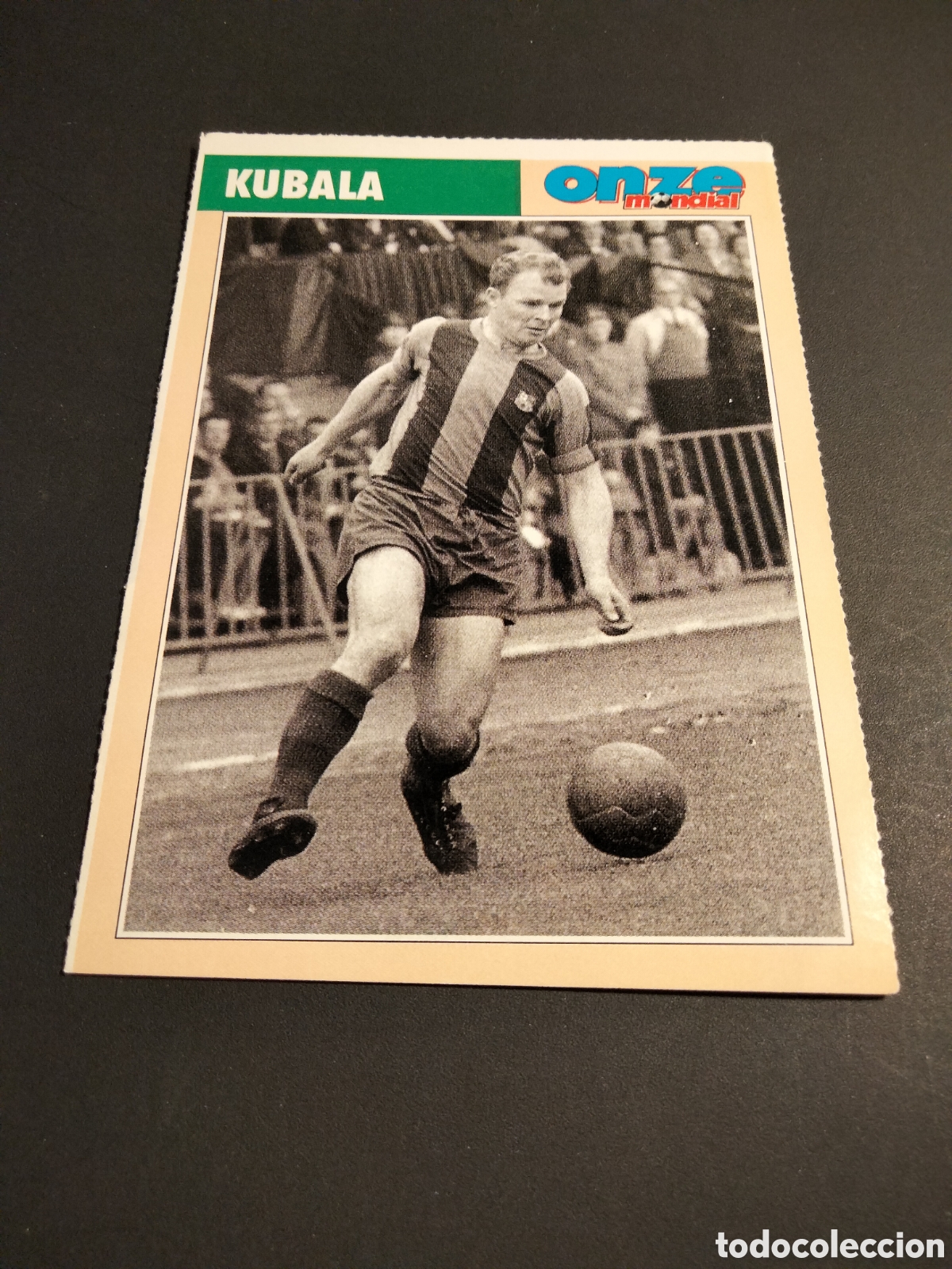 Coleccionismo Cromos antiguos: KUBALA FC. BARCELONA REVISTA ONZE MONDIAL 10CM X 14CM