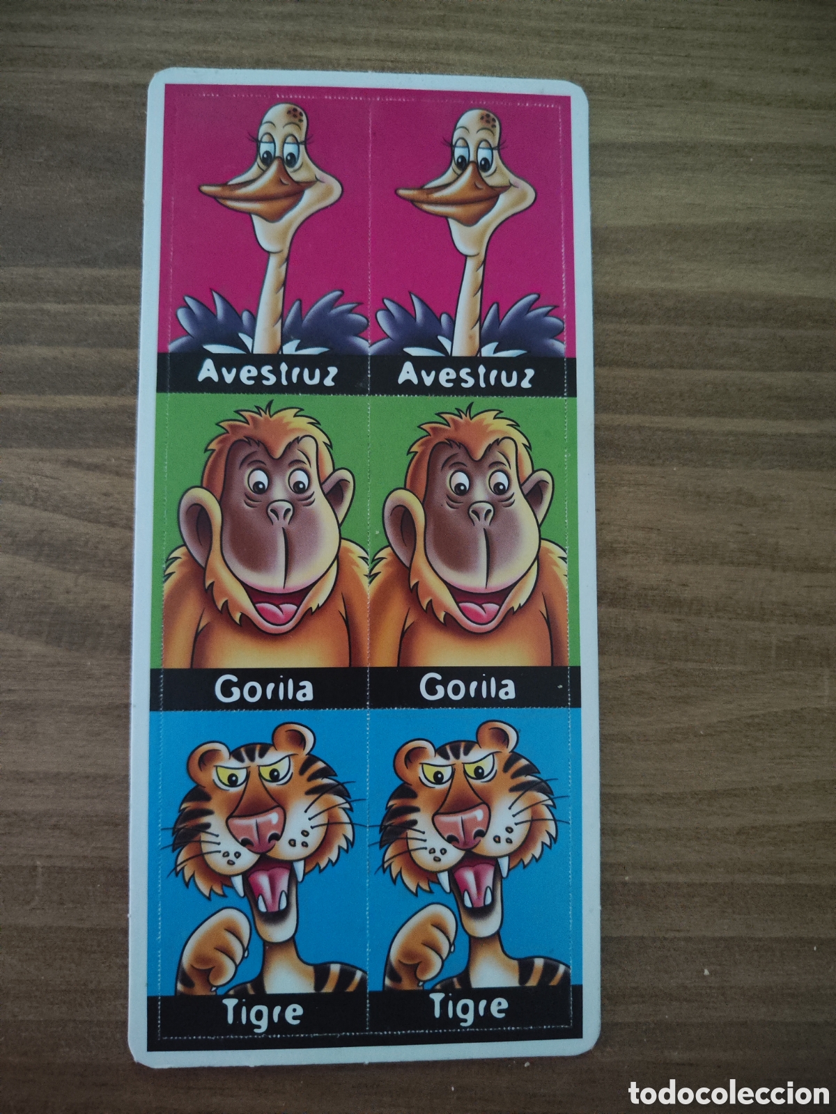 Coleccionismo Cromos antiguos: Nestl&eacute; Jungly tarjeta animales Avestruz Gorila Tigre