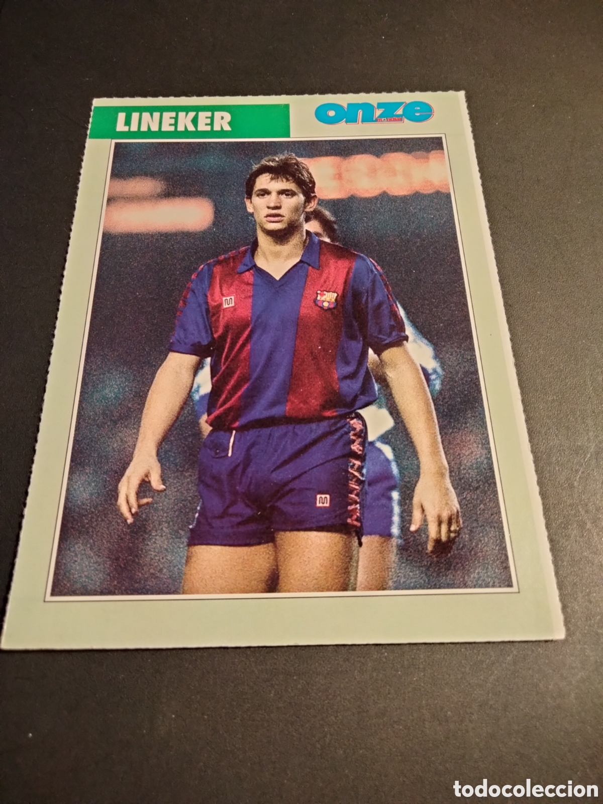 Coleccionismo Cromos antiguos: LINEKER FC. BARCELONA REVISTA ONZE MONDIAL 10CM X 14CM