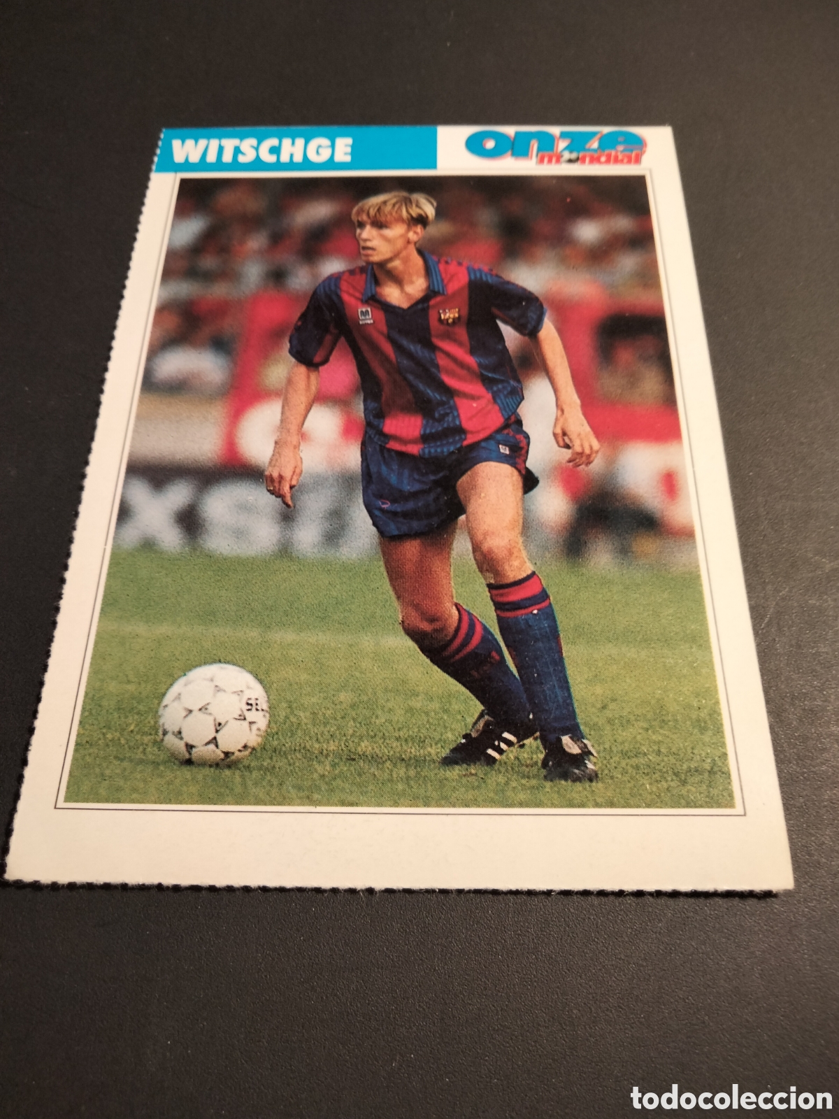 Coleccionismo Cromos antiguos: WITSCHGE FC. BARCELONA REVISTA ONZE MONDIAL 10CM X 14CM