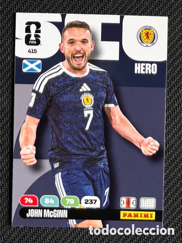 Coleccionismo Cromos antiguos: 415 MCGINN ESCOCIA Carta FIFA WORLD CUP 2026 mundial ADRENALYN XL