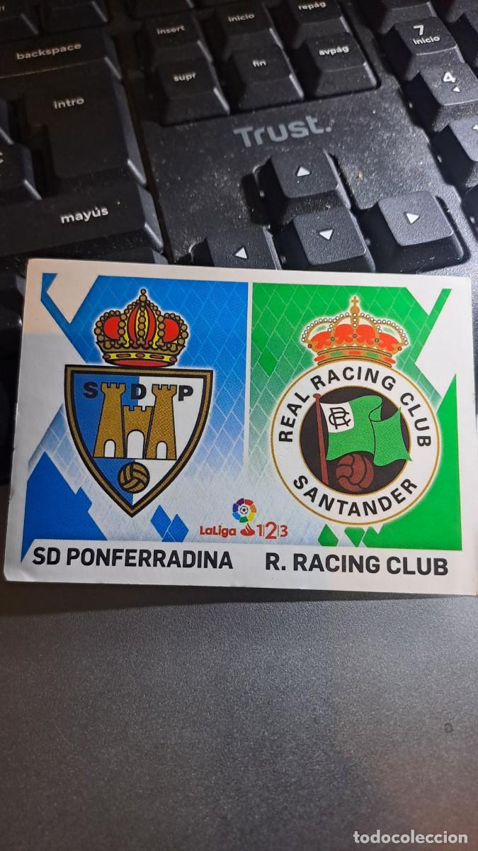 Coleccionismo Cromos antiguos: CROMO ESCUDOS 9 ESCUDO PONFERRADINA ESCUDO RACING SANTANDER 2019 2020 19 20 ESTE PANINI NUNCA PEGADO