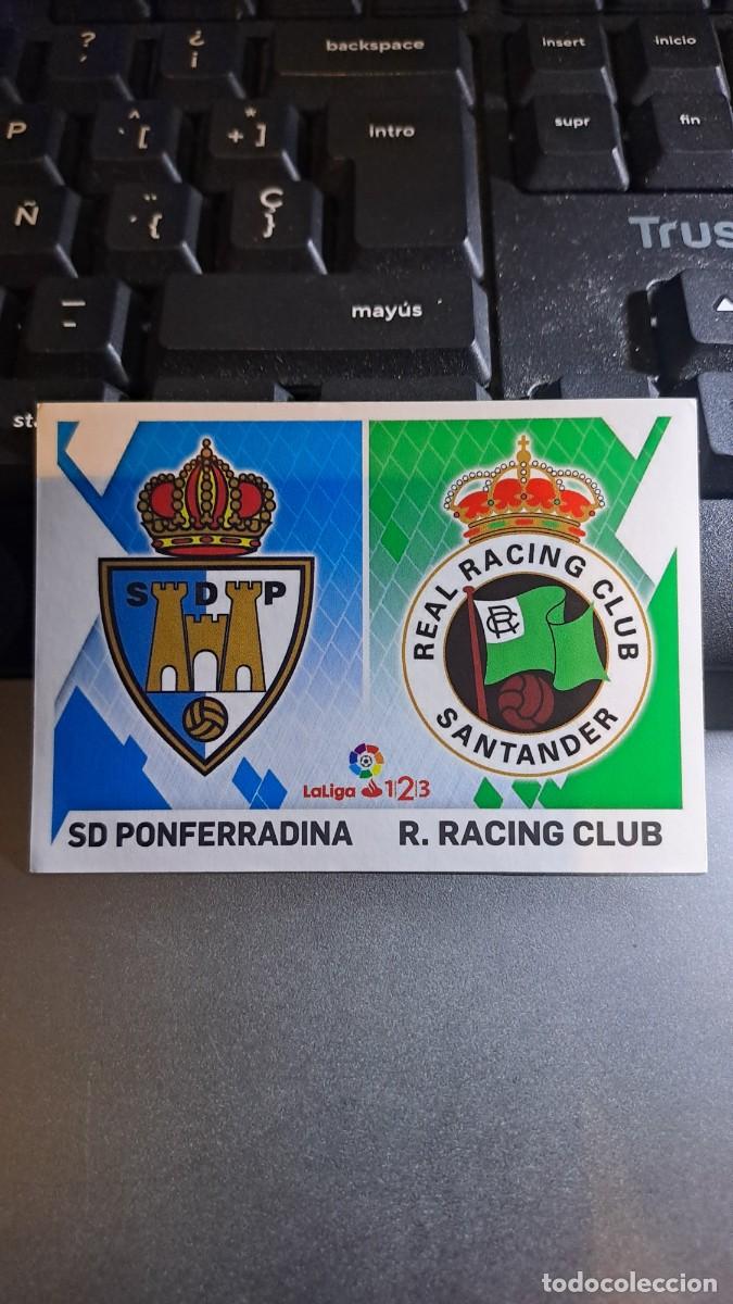 Coleccionismo Cromos antiguos: CROMO ESCUDOS 9 ESCUDO PONFERRADINA ESCUDO RACING SANTANDER 2019 2020 19 20 ESTE PANINI NUNCA PEGADO