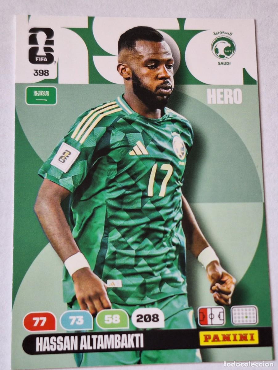 Coleccionismo Cromos antiguos: CROMO 398 - HASSAN ALTAMBAKTI - ARABIA SAUDITA FIFA WORLD CUP 2026 - ADRENALYN - PANINI - NUEVO