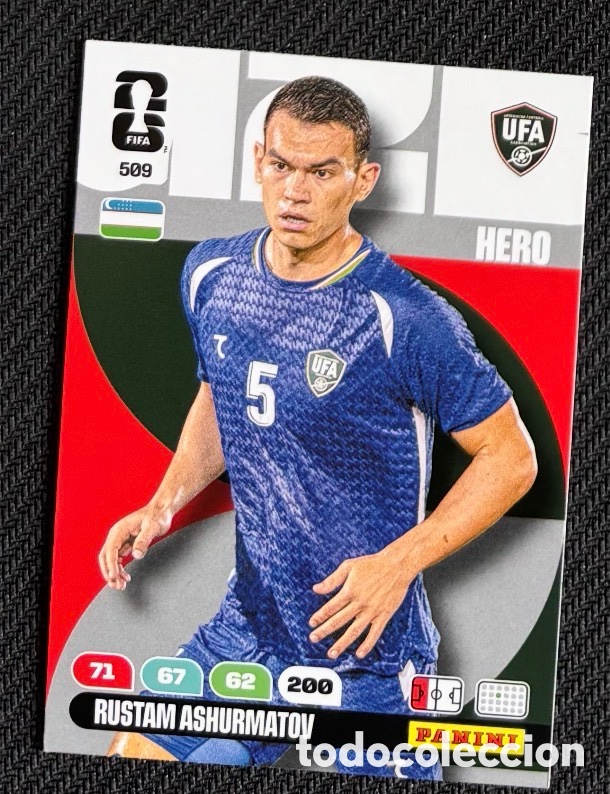 Coleccionismo Cromos antiguos: 509 ASHURMATOV UZBEKIST&Aacute;N Carta FIFA WORLD CUP 2026 mundial ADRENALYN XL