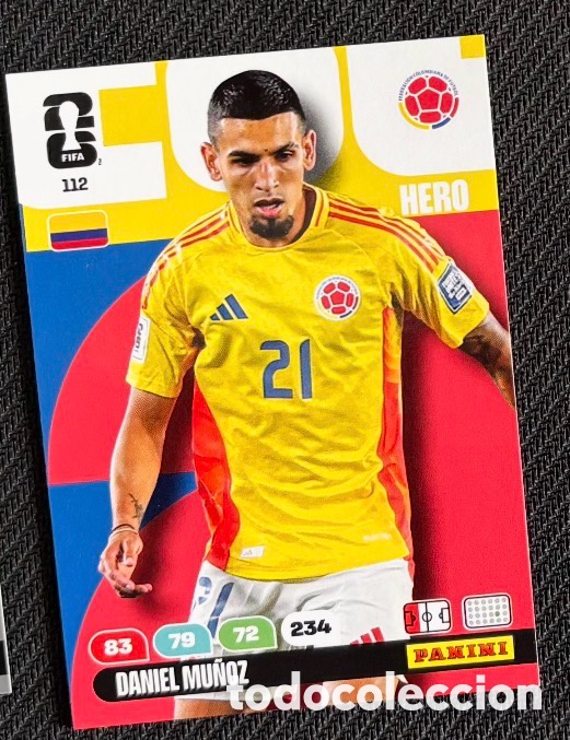 Coleccionismo Cromos antiguos: 112 DANIEL MU&Ntilde;OZ COLOMBIA Carta FIFA WORLD CUP 2026 mundial ADRENALYN XL
