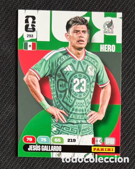 Coleccionismo Cromos antiguos: 293 GALLARDO M&Eacute;XICO Carta FIFA WORLD CUP 2026 mundial ADRENALYN XL