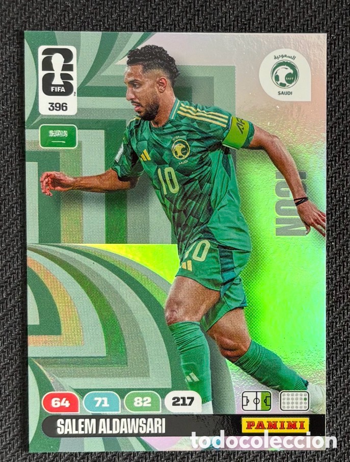 Coleccionismo Cromos antiguos: 396 ALDAWSARI ARABIA SAUD&Iacute; Carta FIFA WORLD CUP 2026 mundial ADRENALYN XL