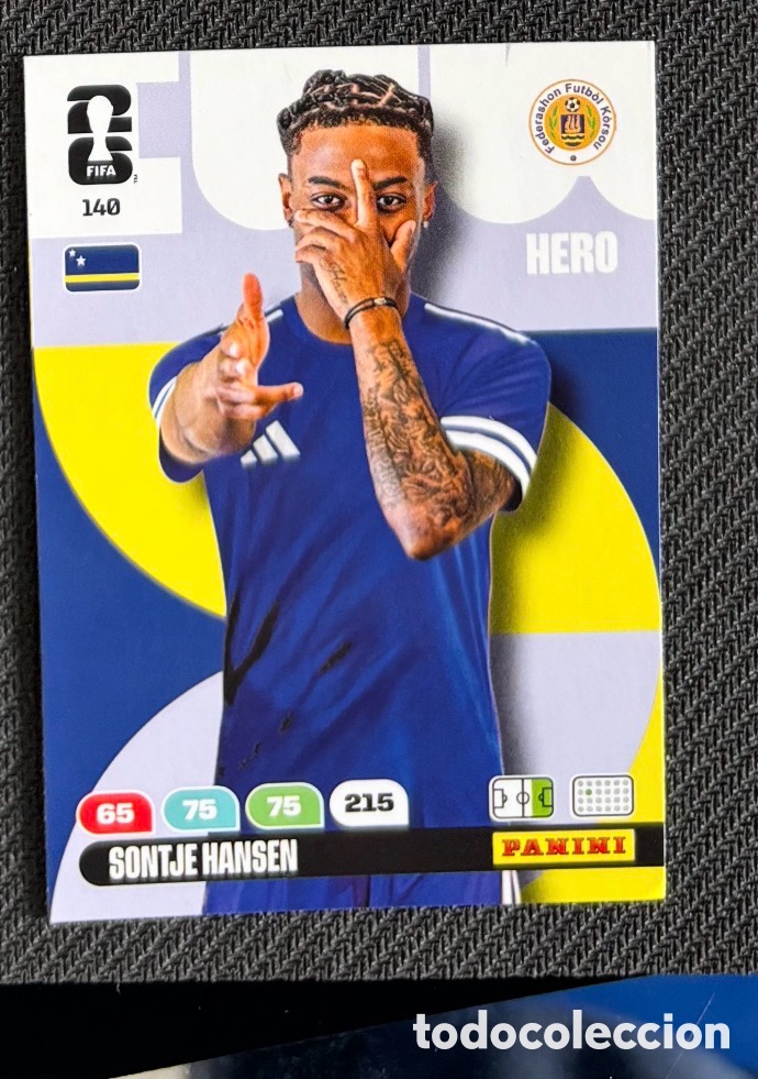 Coleccionismo Cromos antiguos: 140 HANSEN CURAZAO Carta FIFA WORLD CUP 2026 mundial ADRENALYN XL