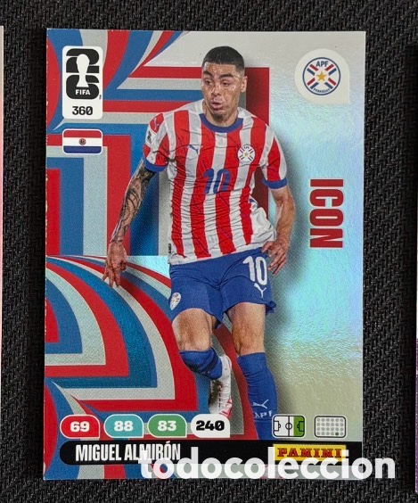 Coleccionismo Cromos antiguos: 360 ALMIRON ICON PARAGUAY Carta FIFA WORLD CUP 2026 mundial ADRENALYN XL