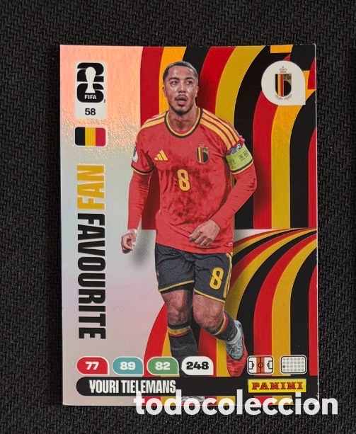 Coleccionismo Cromos antiguos: 58 TIELEMANS FAN FAVOURITE B&Eacute;LGICA Carta FIFA WORLD CUP 2026 mundial ADRENALYN XL