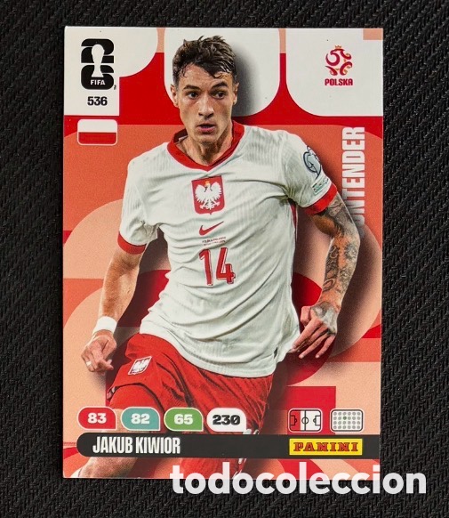 Coleccionismo Cromos antiguos: 536 KIWIOR POLONIA Carta FIFA WORLD CUP 2026 mundial ADRENALYN XL