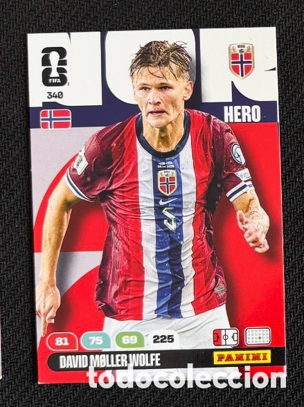 Coleccionismo Cromos antiguos: 340 WOLFE NORUEGA Carta FIFA WORLD CUP 2026 mundial ADRENALYN XL