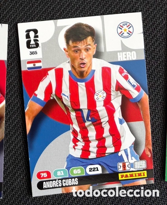 Coleccionismo Cromos antiguos: 365 ANDR&Eacute;S CUBAS PARAGUAY Carta FIFA WORLD CUP 2026 mundial ADRENALYN XL