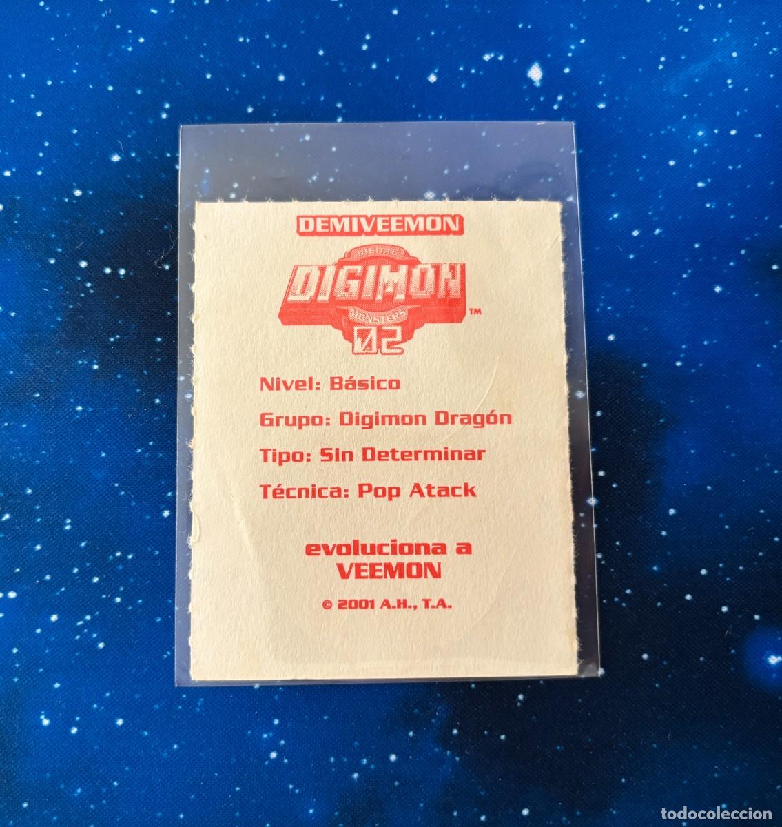 Coleccionismo cromos antiguos: Cromo Digimon D-3 Demiveemon 2001 - Foto 2