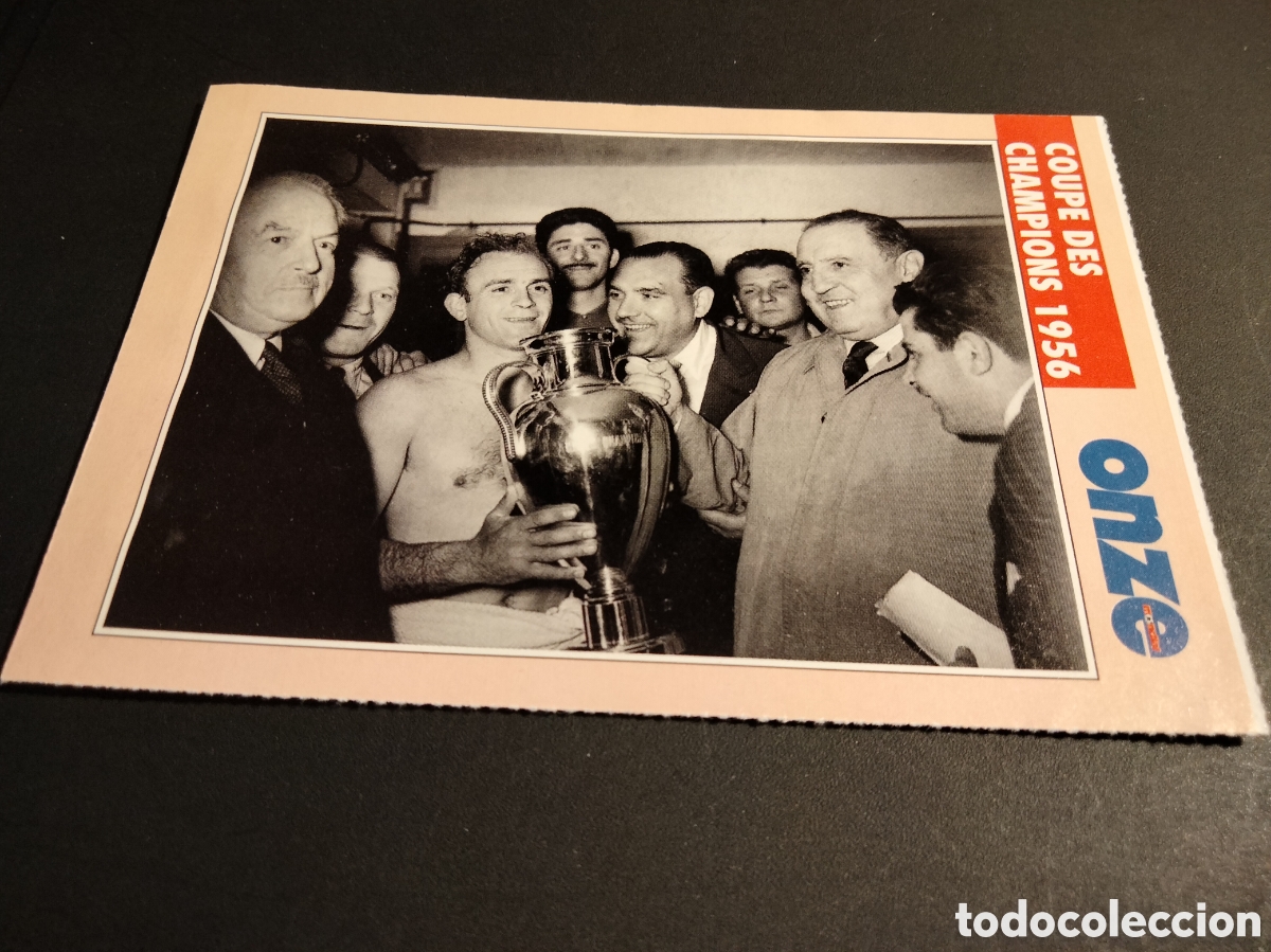 Coleccionismo Cromos antiguos: REAL MADRID DI STEFANO CAMPEON CHAMPIONS 1956 REVISTA ONZE MONDIAL 10CM X 14CM