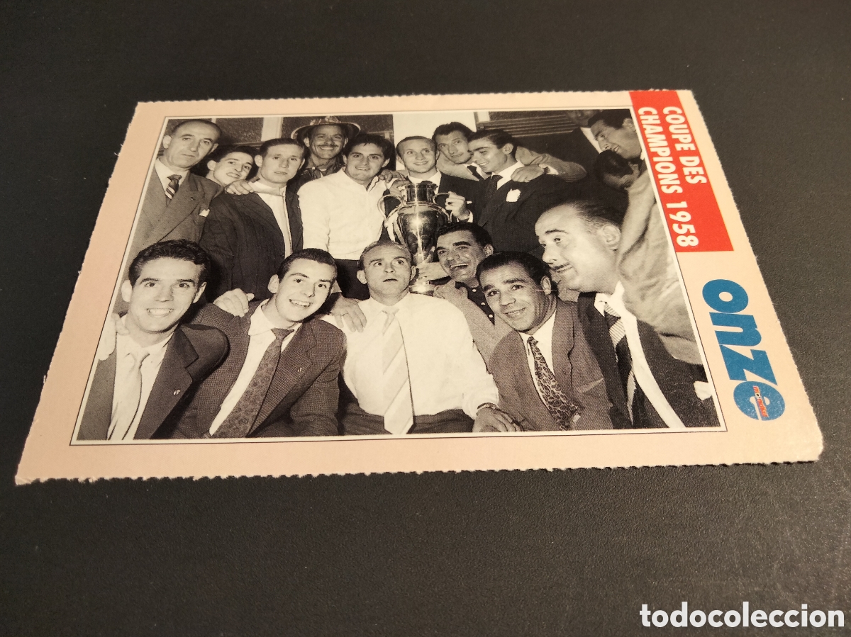 Coleccionismo Cromos antiguos: REAL MADRID DI STEFANO CAMPEON CHAMPIONS 1958 REVISTA ONZE MONDIAL 10CM X 14CM