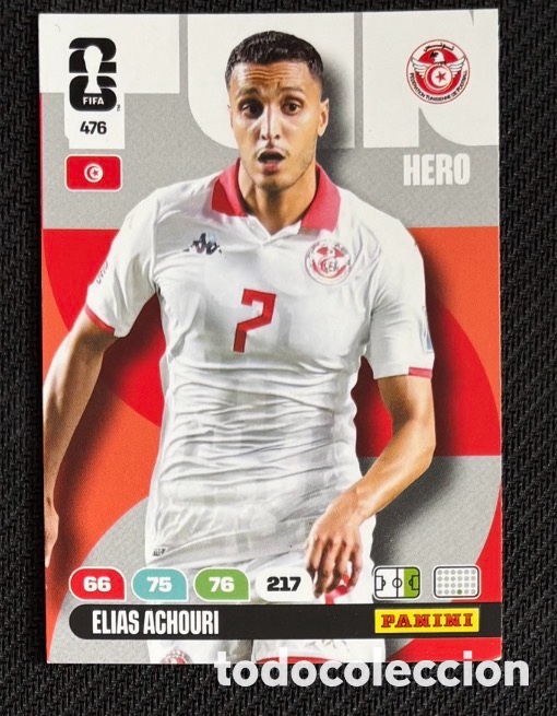 Coleccionismo Cromos antiguos: 476 ACHOURI T&Uacute;NEZ Carta FIFA WORLD CUP 2026 mundial ADRENALYN XL